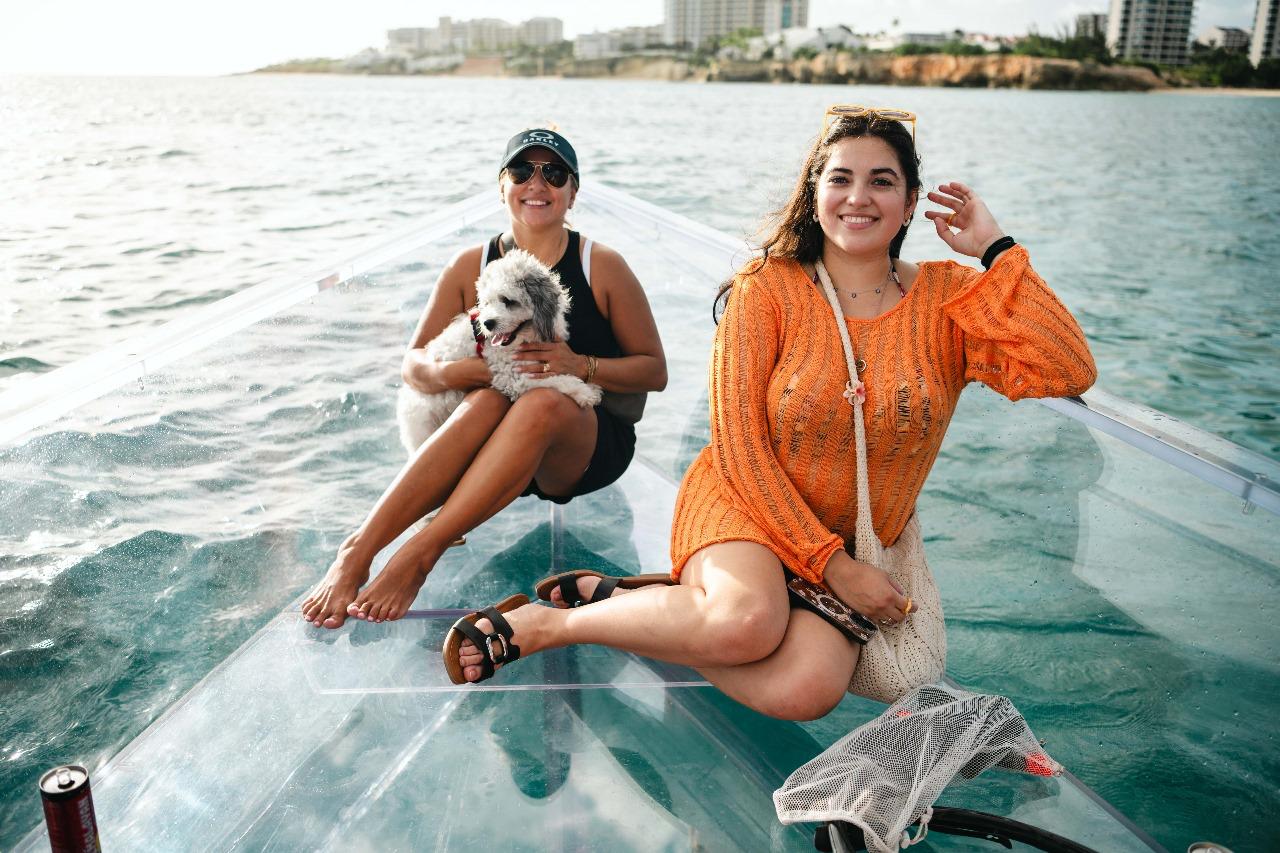 Guests relaxing on the bow of Nevara